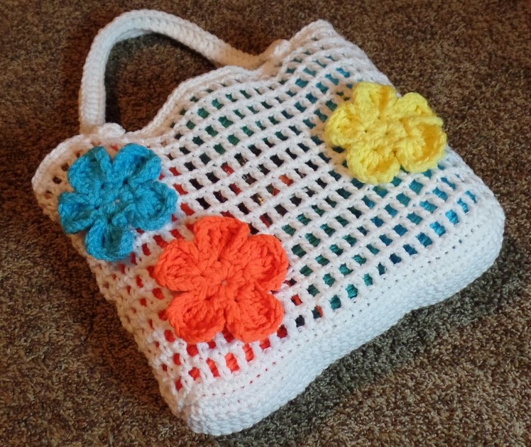 How To #Crochet Summer Beach Bag #TUTORIAL DIY Handbag Free projects