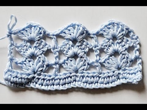 How to Crochet * Super Easy Shell Stitch "Rows of Shells"