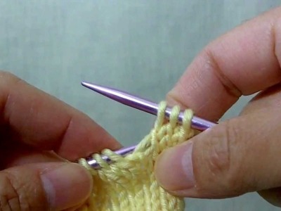 How to knit M1R (Make 1 Right) - Increasing 1 stitch