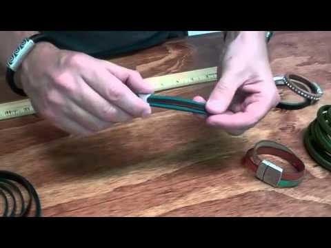 How to make a bracelet using our flat leather. By bestbeads.com