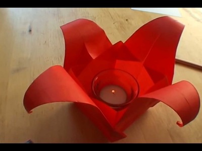 How To Make an Origami Tulip Lamp - Falte Dir Deine Origami Tulpenlampe!
