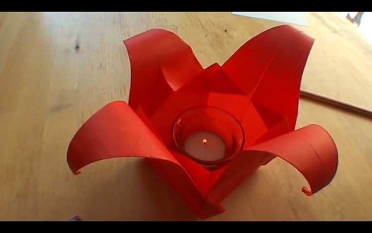 How To Make an Origami Tulip Lamp - Falte Dir Deine Origami Tulpenlampe!