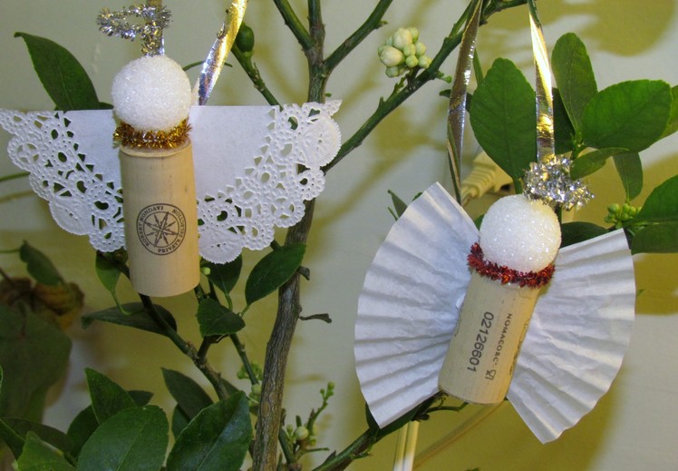 How to make Cork Angel Ornament DIY Ornament Craft #8