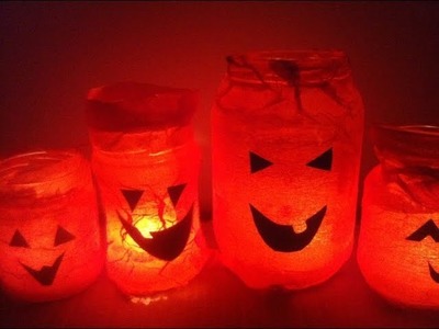 How to Make Halloween Lanterns with Glass Jars