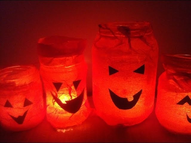 How to Make Halloween Lanterns with Glass Jars