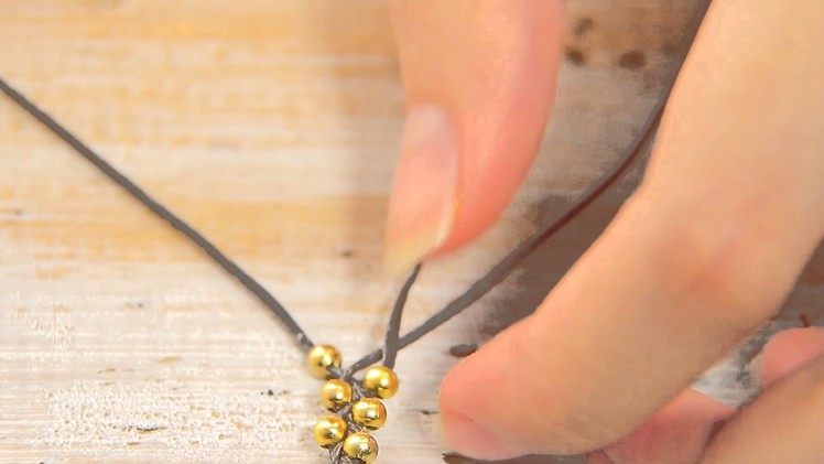 Jewelry DIY: Golden Balls Braid & Bead Connector Necklace