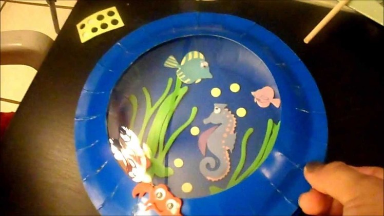 Kids Fun Crafts Aquarium Card and Plate