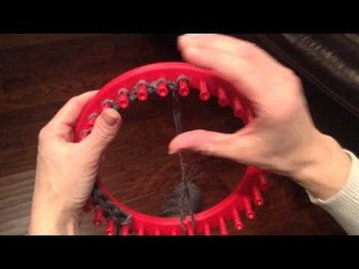 Making a flat piece on a round loom - scarf, hot pad, afghan.