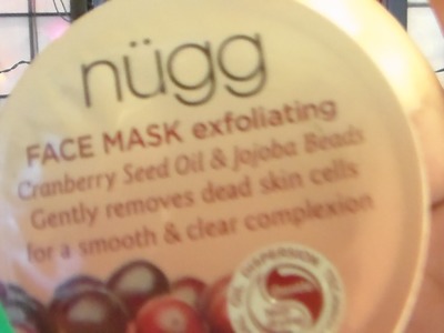 Mask Time! NUGG cranberry seed oil & jojoba beads.