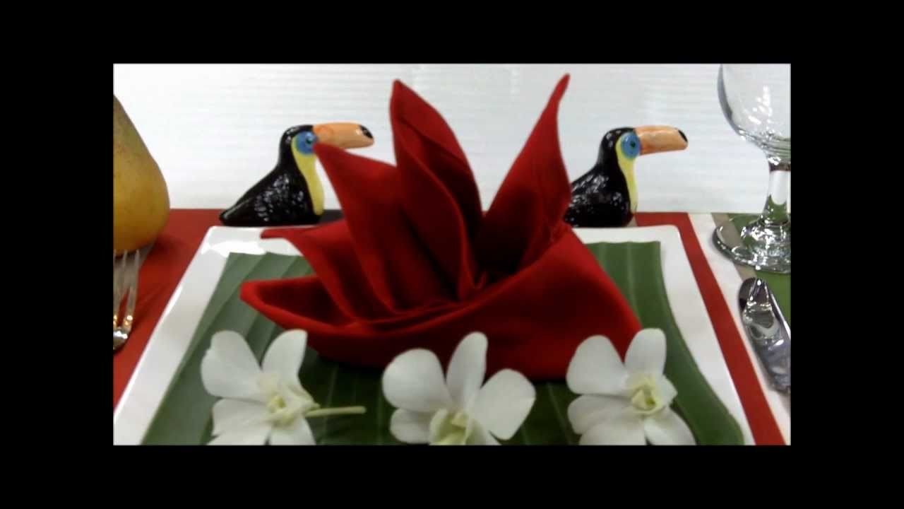 bird of paradise napkin fold tutorial