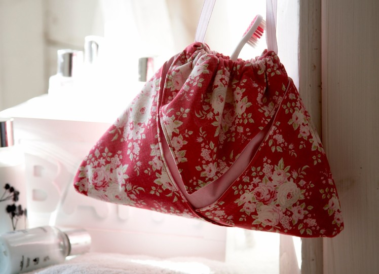 Origami drawstring pouch by Debbie Shore