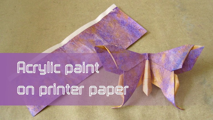 Origami Paper Instructions: Acrylic Paint on Printer Paper