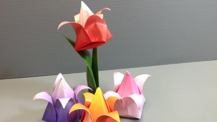Origami Spring Tulips - Print at Home