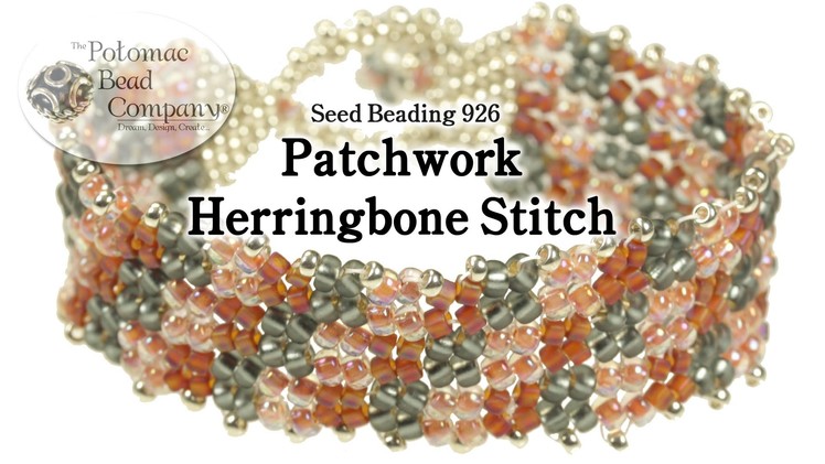 Patchwork Herringbone Stitch Bracelet