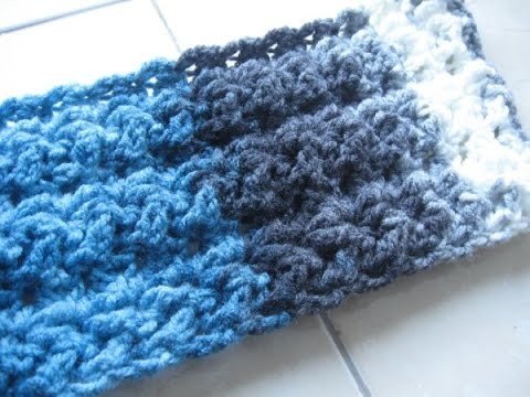 Star Fish Stitch Scarf REVISED - Crochet Tutorial - Great Mens Scarf
