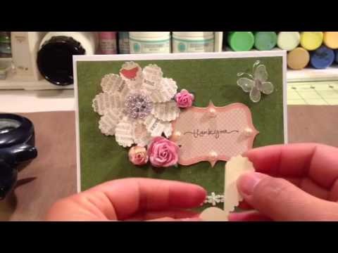 Thank you card & DIY paper flower