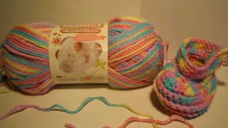 Bernat Crochet Baby Bootie - Part 1