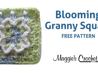 BLOOMING GRANNY SQUARE FREE CROCHET PATTERN - RIGHT HANDED