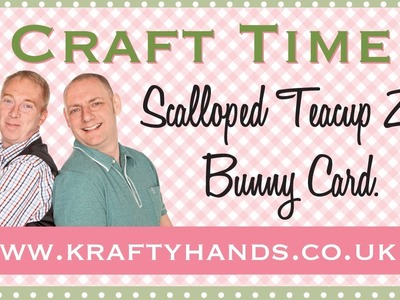 Bunny Teacup Scalloped Card