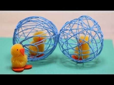 Chicken and String Egg Easter Crafts