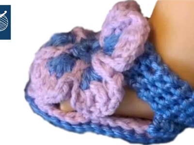 Crochet Baby Bootie Slipper Tallulah - Left Hand Crochet Geek