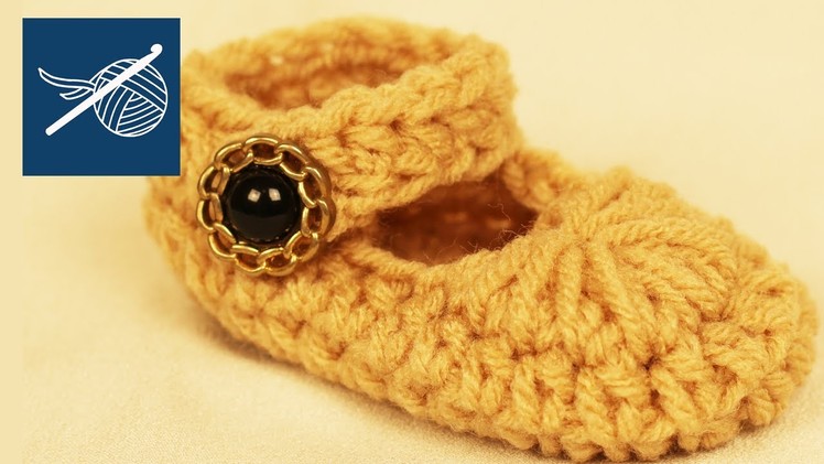 CROCHET BABY MARY JANE Bootie Slipper  - Left Hand Crochet Geek