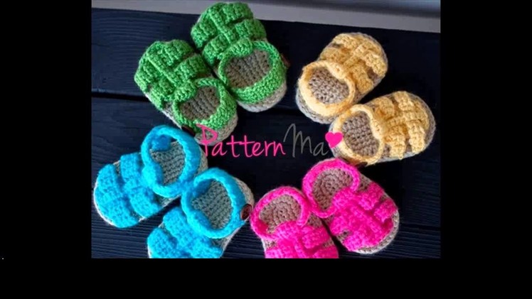 Crochet baby sandals tutorial