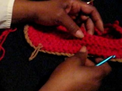 Crocheting Top Loafer finishing pt 7