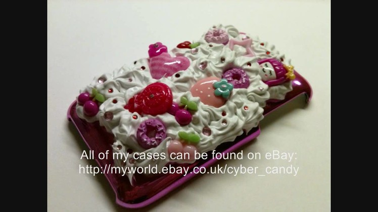 Decorated phone covers Barbie bling and whipped cream deco iphone Blackberry