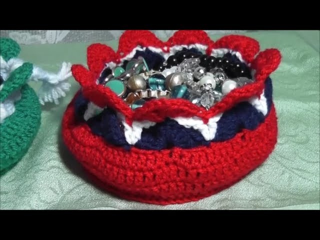 DIY crochet easter or jewelry basket - English