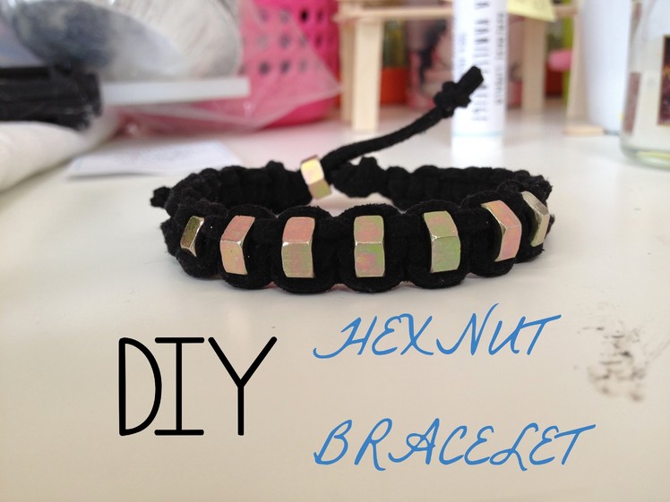 DIY Hexnut Macrame Bracelets