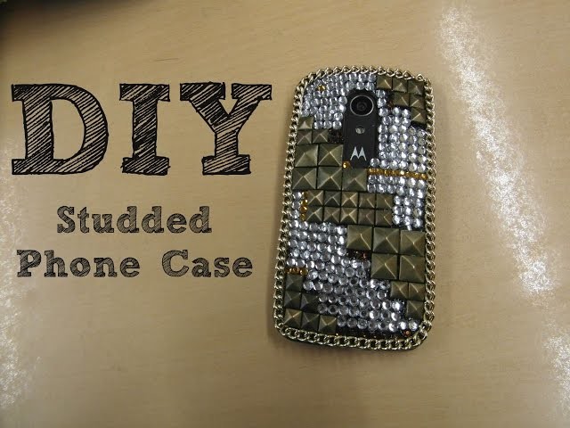 DIY Studded Phone Case. Tutorial. Bling Bling