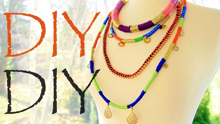 DIY Tribal Colorblock Rope Necklaces - Ethnic Proenza Schouler Fashion