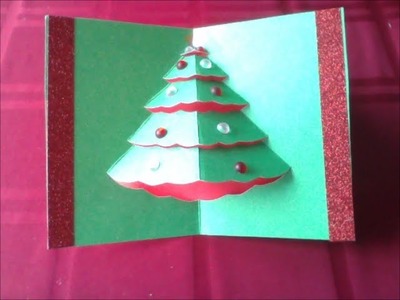Easy Popup Christmas Tree Card (diff 2.10) (carte de Noël Weihnachtskarte tarjeta de Navidad)