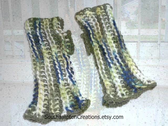 Fingerless Gloves Mittens, Cowl Crochet by My Mom's Etsy Shop