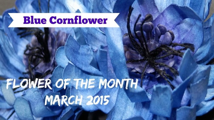 Flower of the Month DIY Paper Flowers-March 2015 Blue Cornflower | An Inkin' Stampede