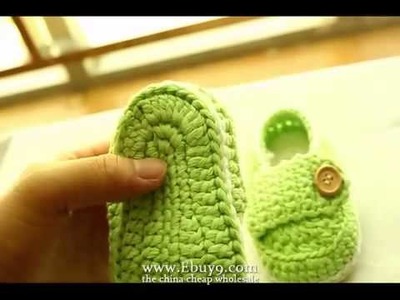 From China Cheap Wholesale "Cute Handmade Crocheted Shoes" for Toddler baby soft 6-9 Mts