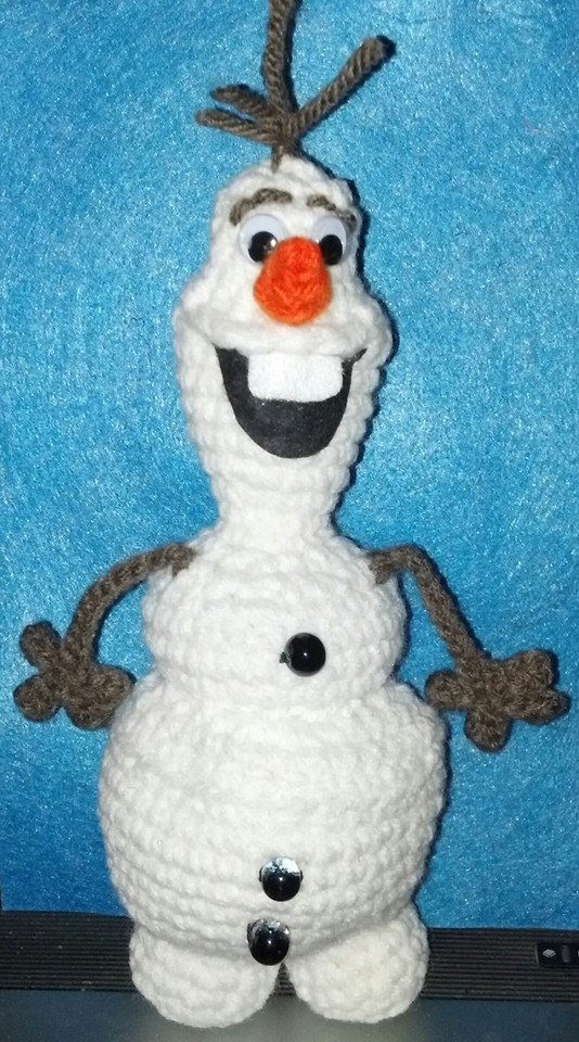 Frozen Inspired Olaf - Like Crochet Snowman HEAD Body Part 4