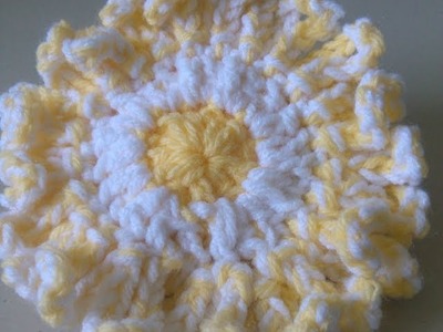 How to Crochet a flower -  sunflower look