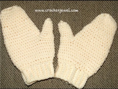 How to Crochet Adult Mittens Tutorial Part I