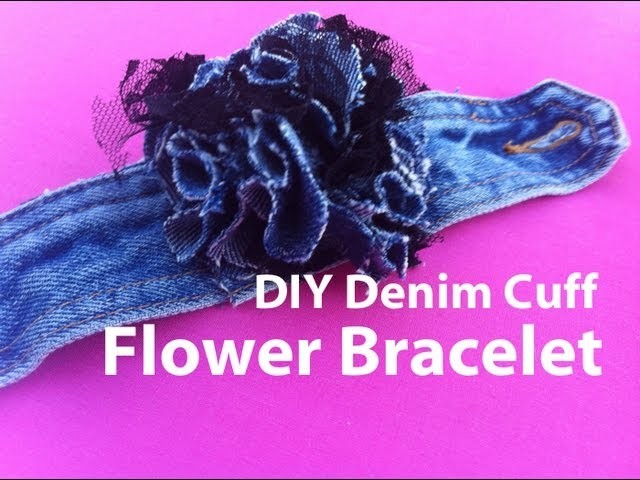 How to make a denim cuff flower bracelet | Nik Scott