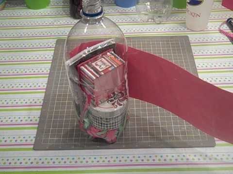 How to make a gift holder using a soda bottle