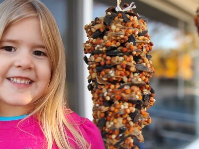 How To Make a Pine Cone Bird Feeder [Crafts for Kids #5]