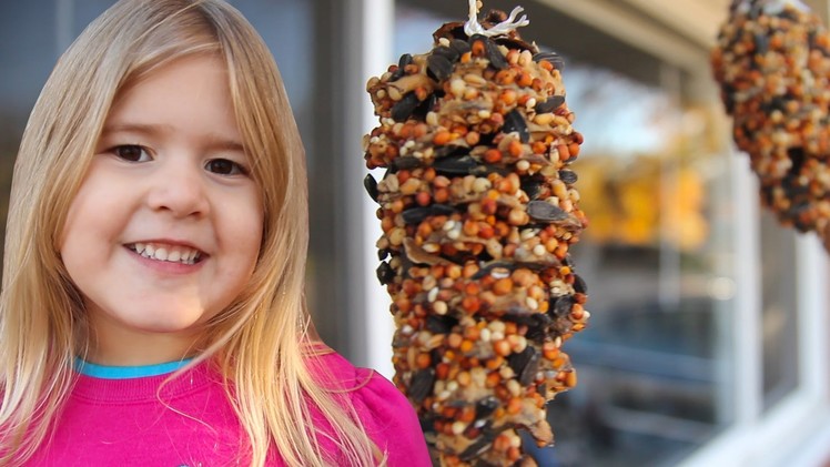 How To Make a Pine Cone Bird Feeder [Crafts for Kids #5]