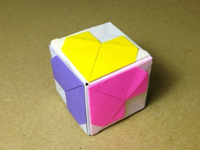 How to make an Origami Heart Cube. Instructions. Tutorial