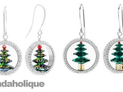 How to Make Captured Swarovski Crystal Christmas Tree Earrings