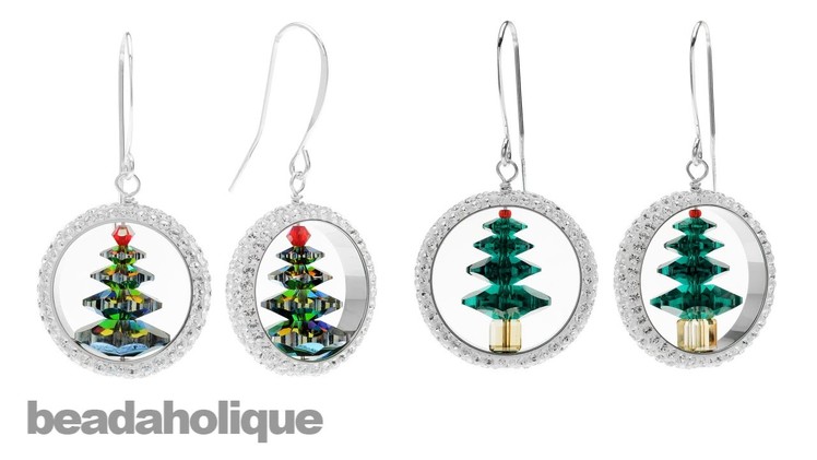How to Make Captured Swarovski Crystal Christmas Tree Earrings
