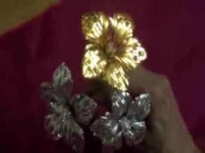 How to make silver and gold flowers