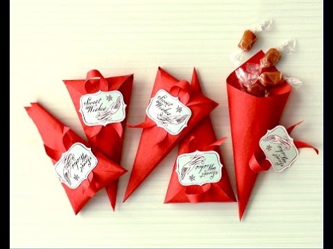 Ideas for Easter! Favor Cones.  Easy to do. Gift wrap