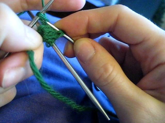 Knitting in the Round on Two Double Pointed Needles (Requires 3 Needles)